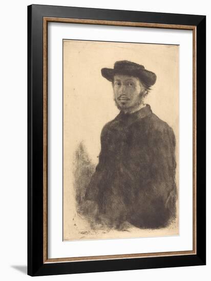 Self Portrait, c.1857-Edgar Degas-Framed Giclee Print