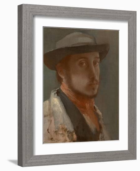 Self-Portrait, C. 1858-Edgar Degas-Framed Giclee Print