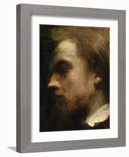 Self Portrait, c.1858-Ignace Henri Jean Fantin-Latour-Framed Giclee Print