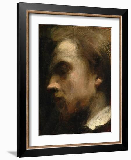 Self Portrait, c.1858-Ignace Henri Jean Fantin-Latour-Framed Giclee Print