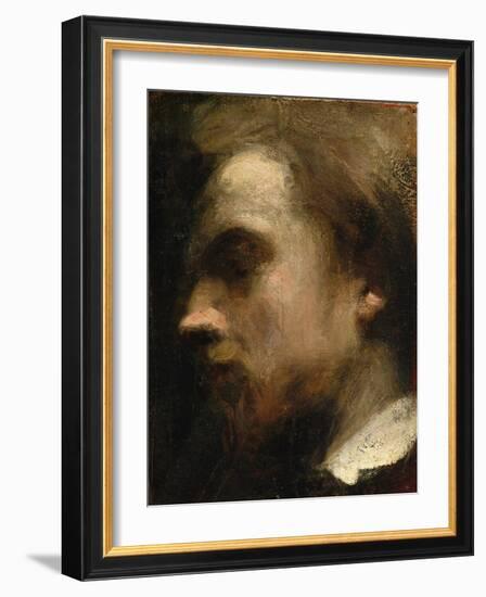 Self Portrait, c.1858-Ignace Henri Jean Fantin-Latour-Framed Giclee Print