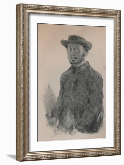 'Self-Portrait', c.1860s, (1946)-Edgar Degas-Framed Giclee Print