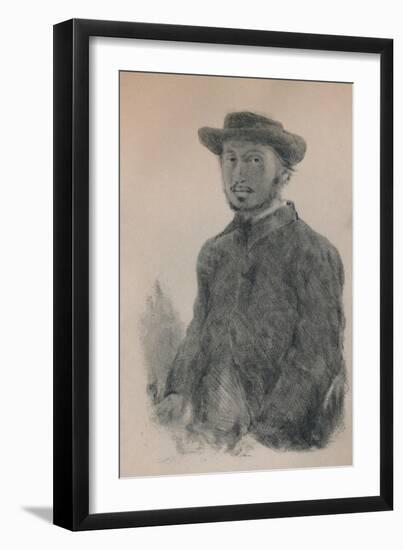 'Self-Portrait', c.1860s, (1946)-Edgar Degas-Framed Giclee Print