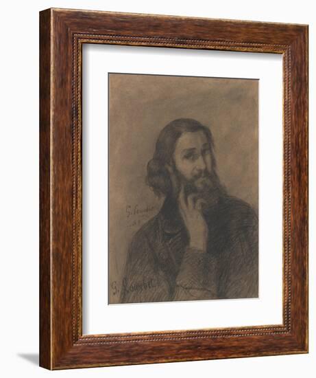 Self-Portrait, c.1866-Gustave Courbet-Framed Giclee Print