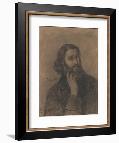 Self-Portrait, c.1866-Gustave Courbet-Framed Giclee Print