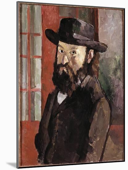 Self Portrait, C.1879-82 (Oil on Canvas)-Paul Cezanne-Mounted Giclee Print