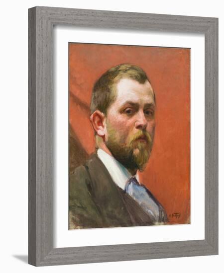 Self Portrait, C. 1890 (Oil on Canvas)-Edward Henry Potthast-Framed Giclee Print