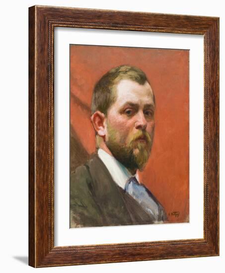 Self Portrait, C. 1890 (Oil on Canvas)-Edward Henry Potthast-Framed Giclee Print