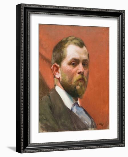 Self Portrait, C. 1890 (Oil on Canvas)-Edward Henry Potthast-Framed Giclee Print