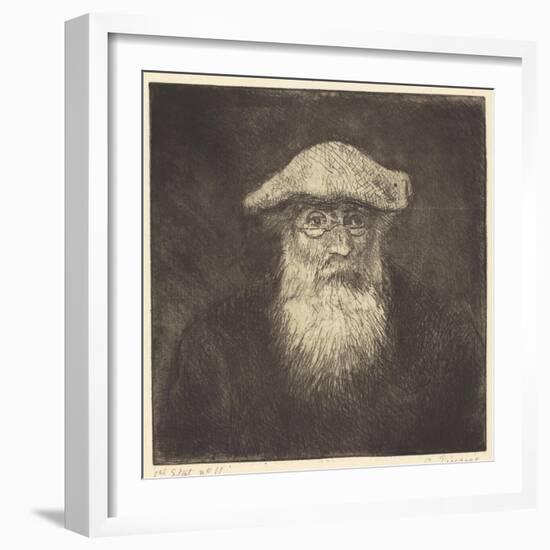 Self-Portrait, C.1890-Camille Pissarro-Framed Premium Giclee Print