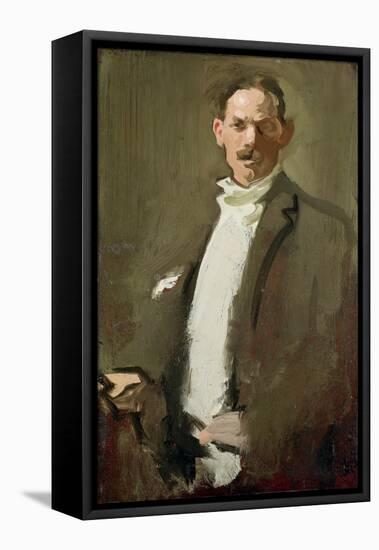 Self Portrait, C.1900 (Panel)-Samuel John Peploe-Framed Premier Image Canvas