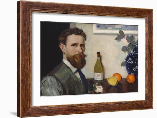 Self Portrait, C.1917 (Oil on Canvas)-Adolphe Valette-Framed Giclee Print