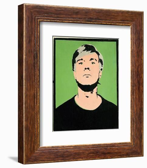 Self-Portrait, c.1964 (on green)-Andy Warhol-Framed Art Print