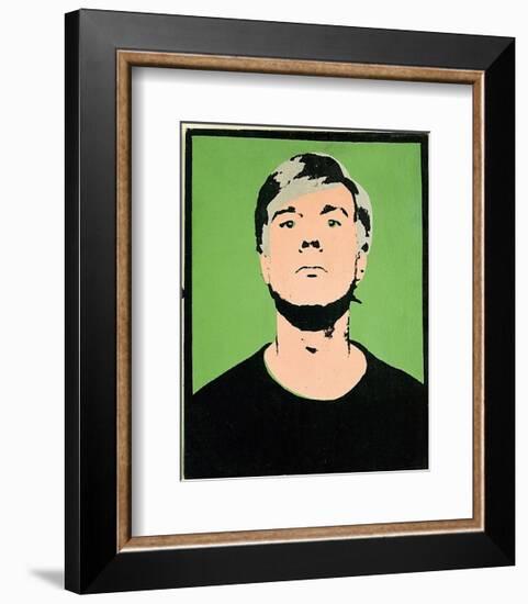 Self-Portrait, c.1964 (on green)-Andy Warhol-Framed Art Print