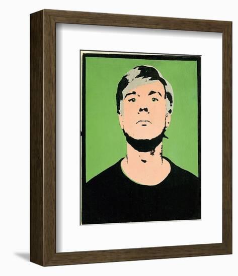 Self-Portrait, c.1964 (on green)-Andy Warhol-Framed Art Print