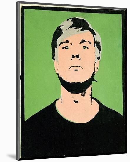 Self-Portrait, c.1964 (on green)-Andy Warhol-Mounted Art Print