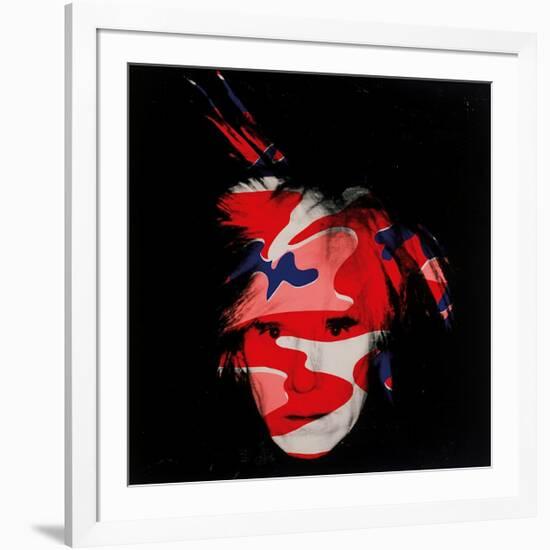 Self-Portrait, c.1986 (red, white and blue camo)-Andy Warhol-Framed Giclee Print