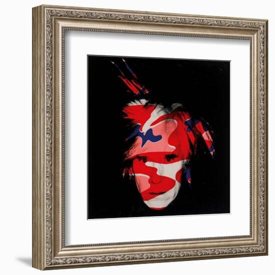 Self-Portrait, c.1986 (red, white and blue camo)-Andy Warhol-Framed Giclee Print