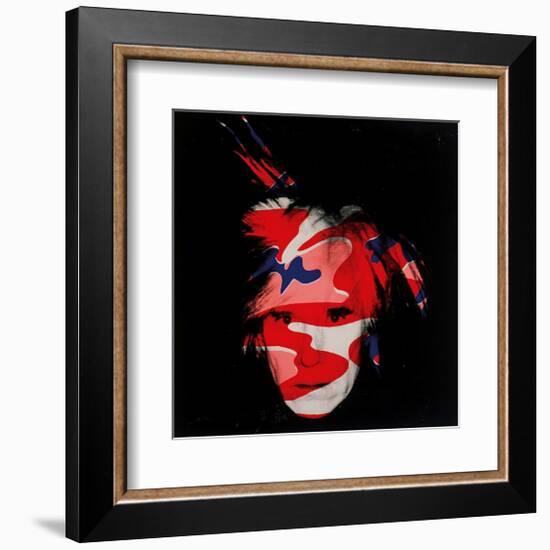 Self-Portrait, c.1986 (red, white and blue camo)-Andy Warhol-Framed Giclee Print