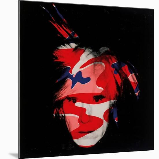 Self-Portrait, c.1986 (red, white and blue camo)-Andy Warhol-Mounted Giclee Print