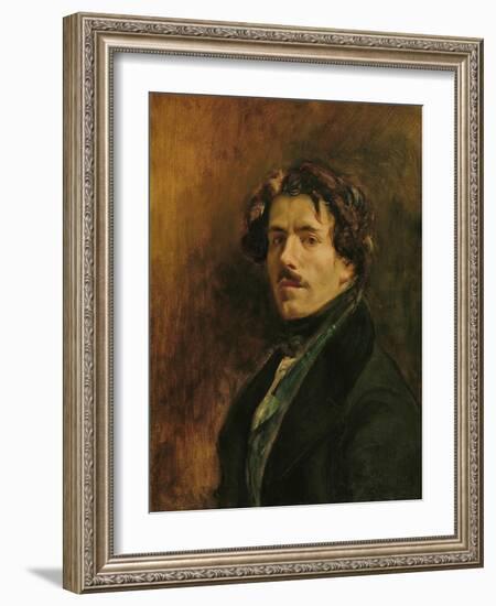 Self Portrait, circa 1837-Eugene Delacroix-Framed Giclee Print