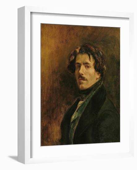 Self Portrait, circa 1837-Eugene Delacroix-Framed Giclee Print