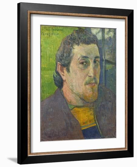 Self-Portrait Dedicated to Carriere, 1888-89-Paul Gauguin-Framed Art Print