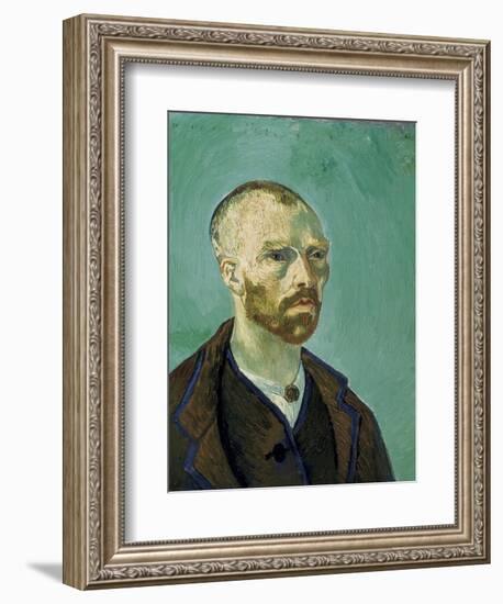 Self-Portrait Dedicated to Paul Gauguin-Vincent van Gogh-Framed Art Print