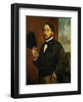 Self-Portrait: Degas Lifting His Hat-Edgar Degas-Framed Giclee Print