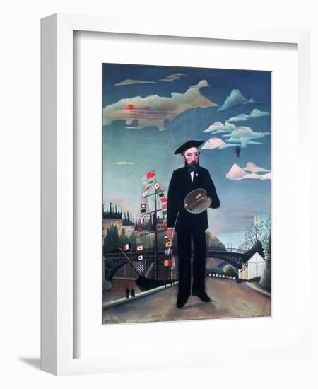 Self Portrait, from L'Ile Saint-Louis, 1890-Henri Rousseau-Framed Giclee Print