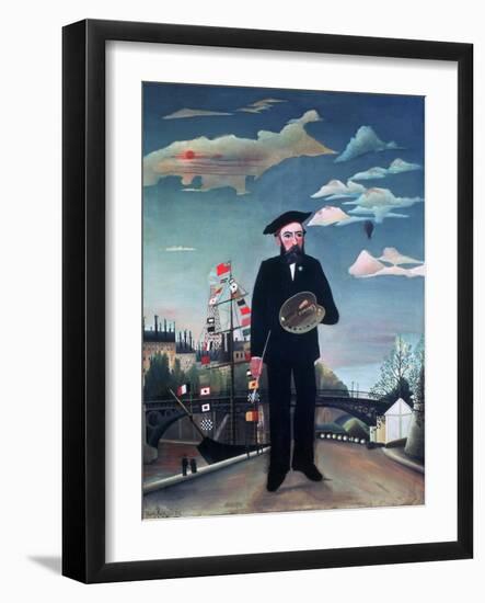 Self Portrait, from L'Ile Saint-Louis, 1890-Henri Rousseau-Framed Giclee Print