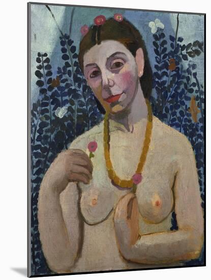 Self-Portrait (Half-Portrait, "Nude with Necklace") 1906-Paula Modersohn-Becker-Mounted Giclee Print