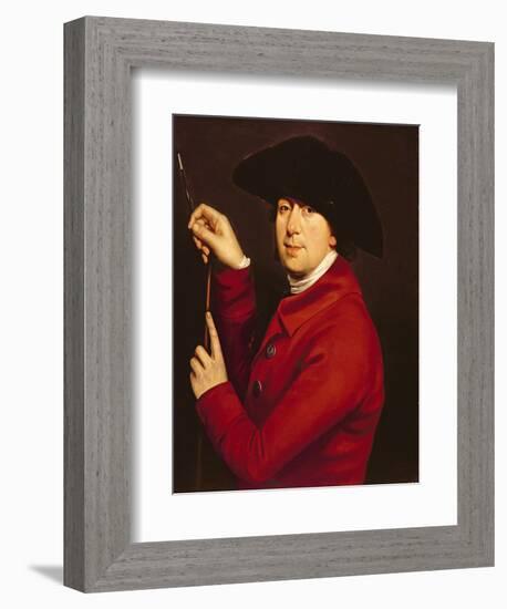 Self Portrait Holding a Mahlstick and Brush-Francis Hayman-Framed Giclee Print