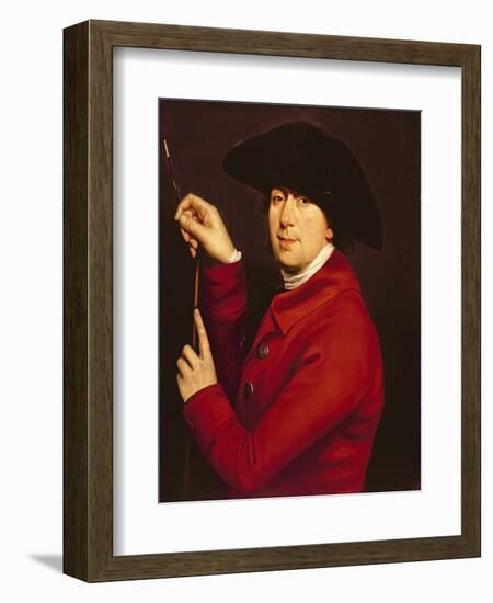 Self Portrait Holding a Mahlstick and Brush-Francis Hayman-Framed Giclee Print