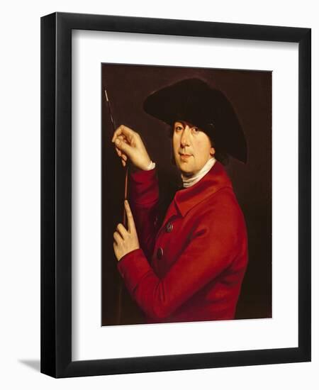 Self Portrait Holding a Mahlstick and Brush-Francis Hayman-Framed Giclee Print