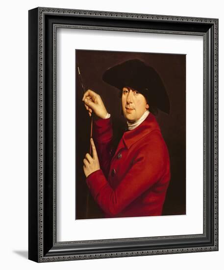 Self Portrait Holding a Mahlstick and Brush-Francis Hayman-Framed Giclee Print