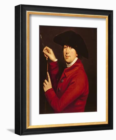 Self Portrait Holding a Mahlstick and Brush-Francis Hayman-Framed Giclee Print