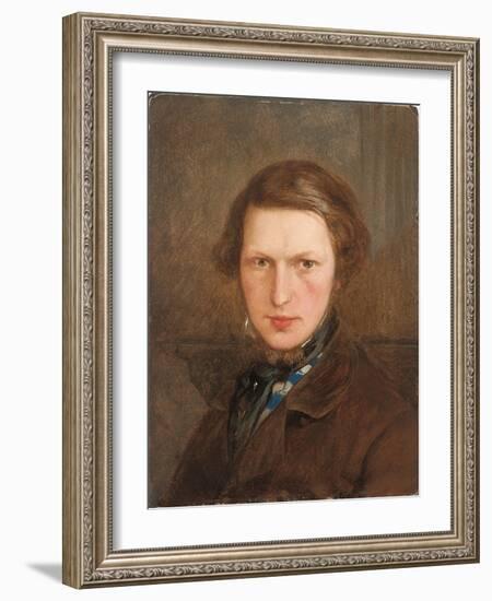 Self Portrait in a Brown Coat, C. 1844-Ford Madox Brown-Framed Giclee Print