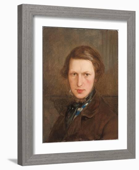 Self Portrait in a Brown Coat, C. 1844-Ford Madox Brown-Framed Giclee Print