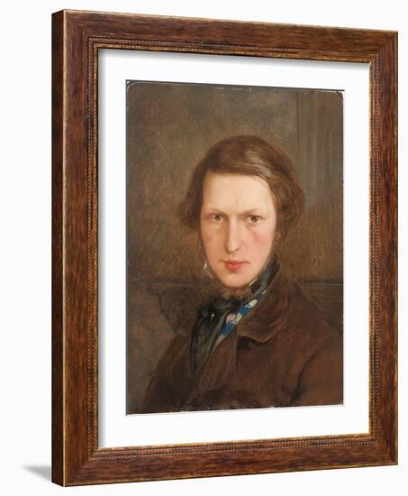 Self Portrait in a Brown Coat, C. 1844-Ford Madox Brown-Framed Giclee Print