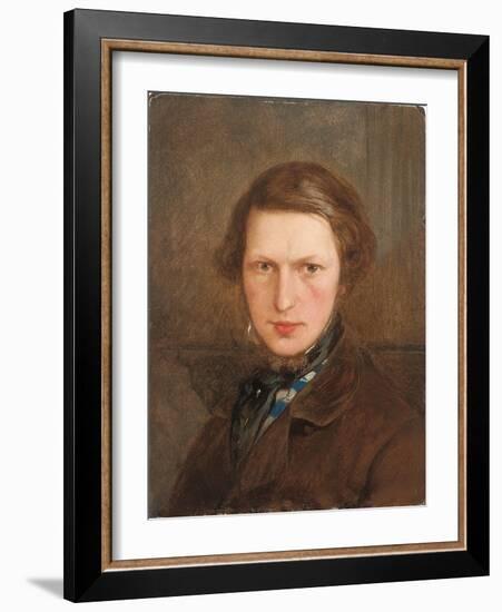 Self Portrait in a Brown Coat, C. 1844-Ford Madox Brown-Framed Giclee Print