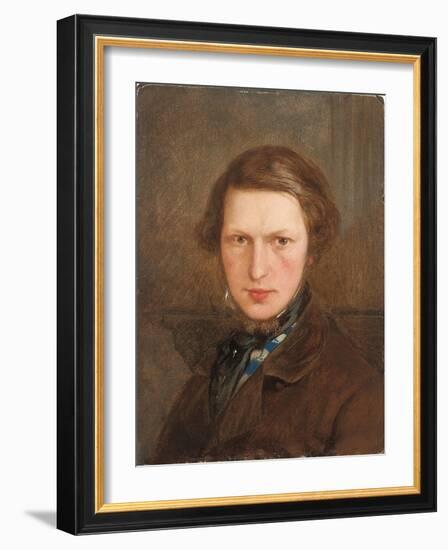 Self Portrait in a Brown Coat, C. 1844-Ford Madox Brown-Framed Giclee Print