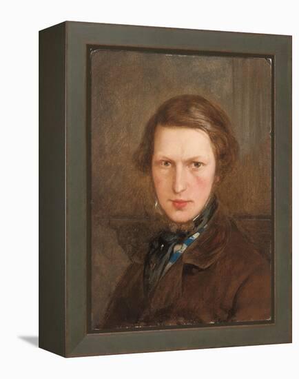 Self Portrait in a Brown Coat, C. 1844-Ford Madox Brown-Framed Premier Image Canvas