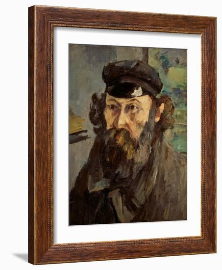 Self Portrait in a Casquette, C. 1873-75-Paul Cézanne-Framed Giclee Print