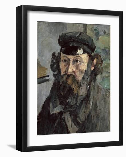 Self-Portrait in a Casquette-Paul Cézanne-Framed Art Print