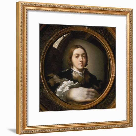 Self-Portrait in a Convex Mirror, 1523/24-Parmigianino-Framed Giclee Print