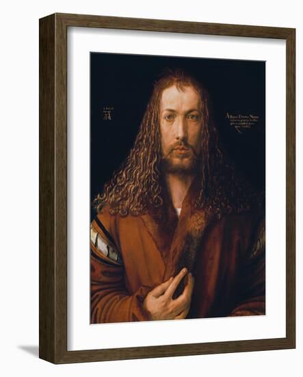 Self Portrait in a Fur-Trimmed Coat, 1500-Albrecht Dürer-Framed Giclee Print