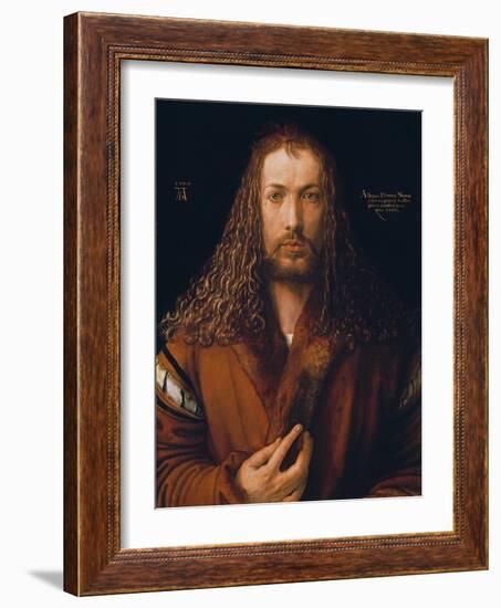 Self Portrait in a Fur-Trimmed Coat, 1500-Albrecht Dürer-Framed Giclee Print