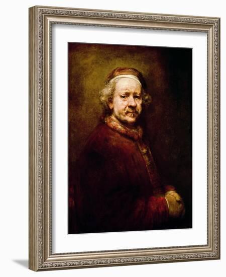 Self Portrait in at the Age of 63, 1669-Rembrandt van Rijn-Framed Giclee Print