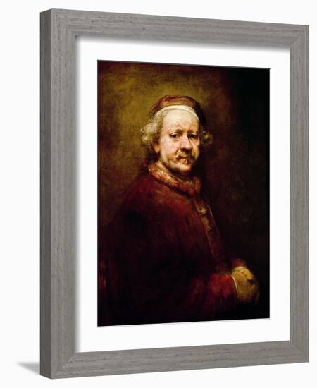 Self Portrait in at the Age of 63, 1669-Rembrandt van Rijn-Framed Giclee Print